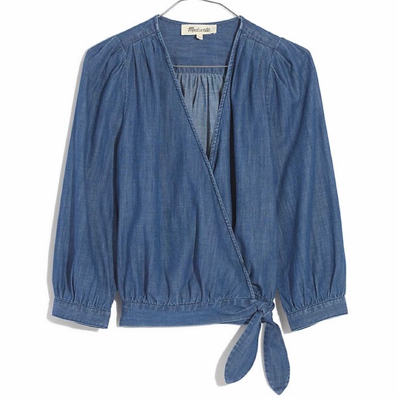 Madewell Tops - Madewell Denim Wrap Top